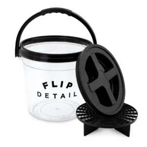 Cubo de Lavado 18 Litros de Alta calidad con Tapa y Filtro - Flip Detail BLACK