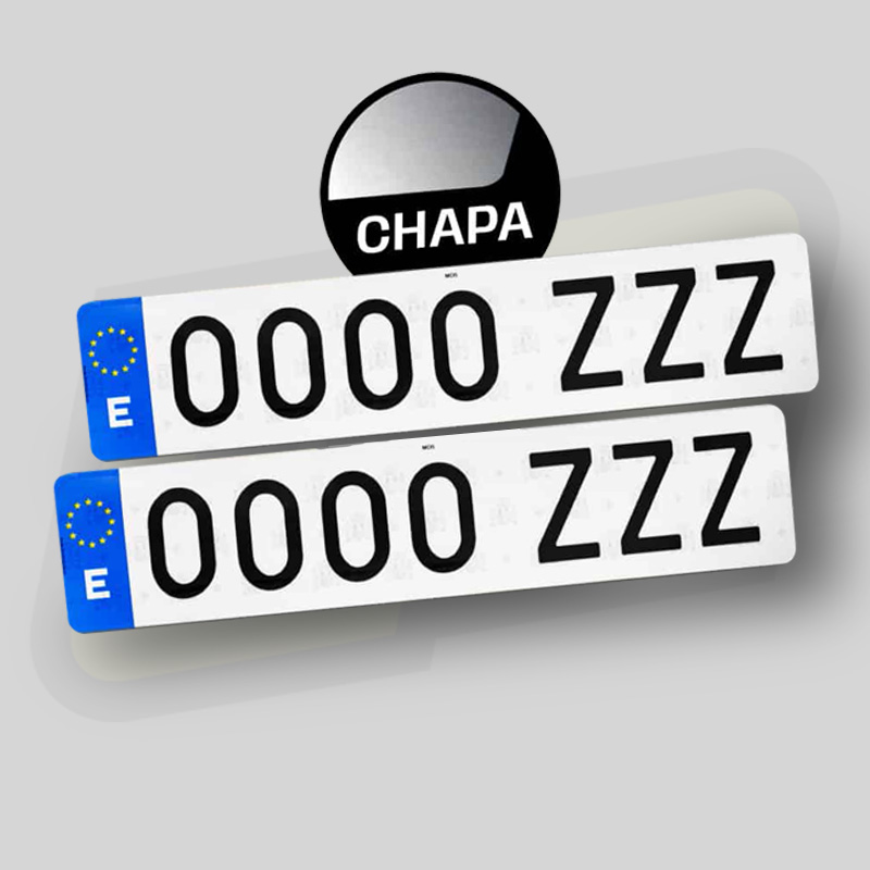 Matrícula coche chapa - Placa de matrícula resistente para vehículos