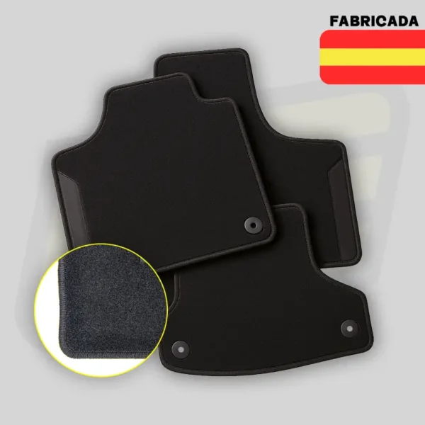 Schuster Auto Juego De Alfombrillas De Terciopelo Para Skoda Roomster (2006 – 2015) De Primera Línea De Cuero Nobuck Negro, Costuras Blancas, 4 Piezas, Ajuste Perfecto Louis Vuitton Pochette