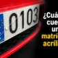 Matrícula acrílica homologada para coche con precio desde 19,99€ en CARENGINE